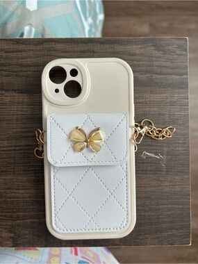 Quilted Butterfly Crossbody Phone Case